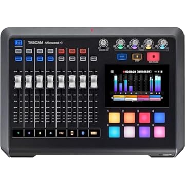 Gravador/Interface de Áudio Tascam Mixcast 4 Podcast Mixer USB