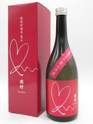 戸塚酒造 寒竹 愛山 純米吟醸 コスモスの花酵母 ハートラベル 箱付き 720mlのサムネイル