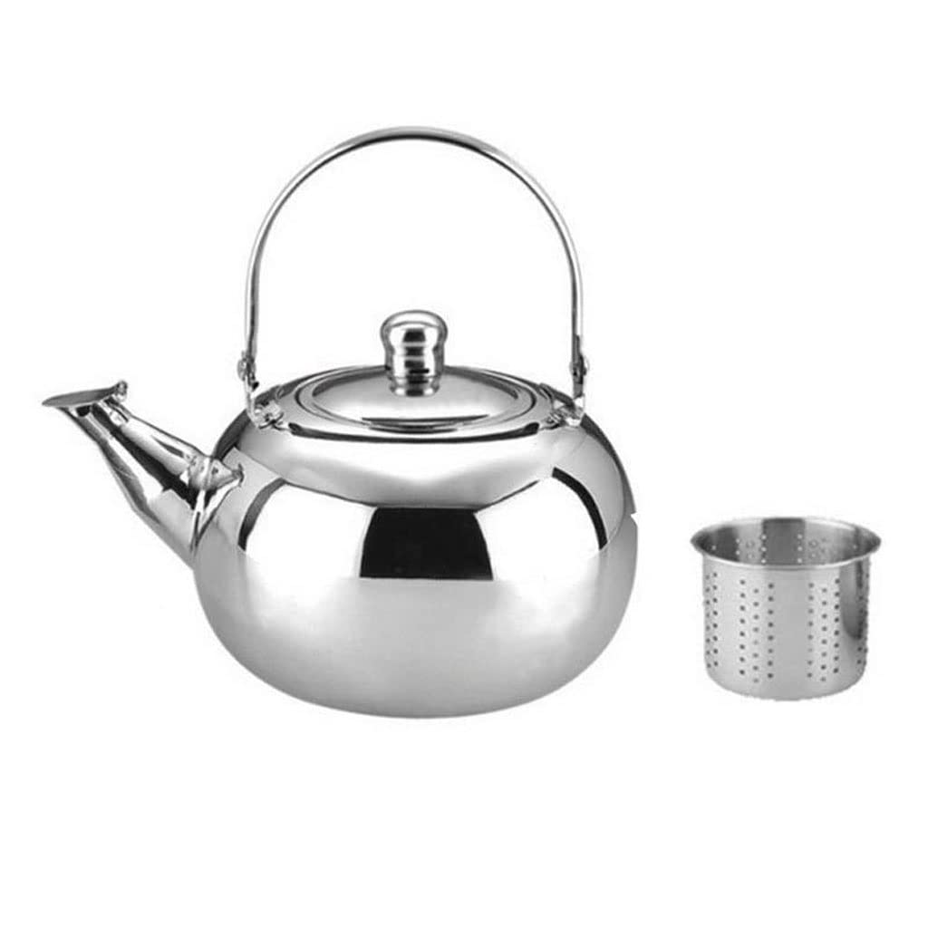 Whistling Tea Kettle Tea Pot for Stove Top Stainless Steel Exquisite Kettle With Strainer Cold Kettle Beeping Teapot Induction Cooker Kettle Stainless Steel Stovetop Tea Kettles Teapot ( Color : C )