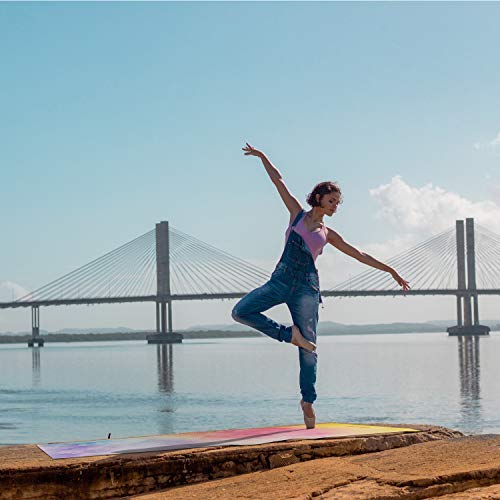 Aimerday Premium Print Yoga Mat For Women Non Slip Exercise Mat With Carrying Strap & Mat Bag, 1/4" Extra Thick High Density Eco Friendly Large Yoga Mats For Fitness, Pilates & Home Floor Workout #TOP6