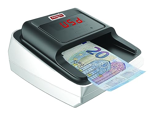 Detector de billetes Reskal portátil con sistema electrónico para verificar EUR, USD y GBP