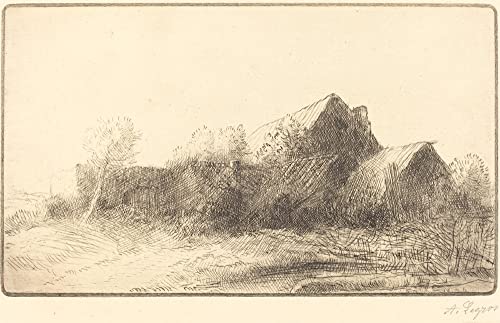 Tableau Une ferme d'Alphonse Legros impression art mural vintage 60x90 cm