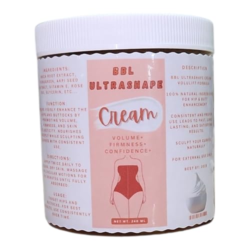 BBL ULTRASHAPE Massage Cream Fenugreek and Akpi Seed. Butt&Hip Enlargement. ONE Week Results BBL...