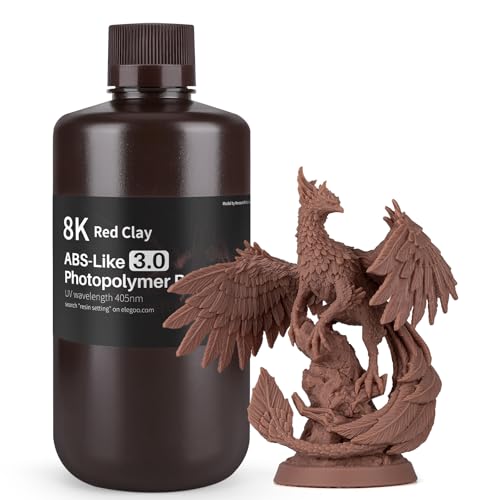 ELEGOO Upgraded ABS-Like Resin 3.0 8K Resin Red Clay 1KG