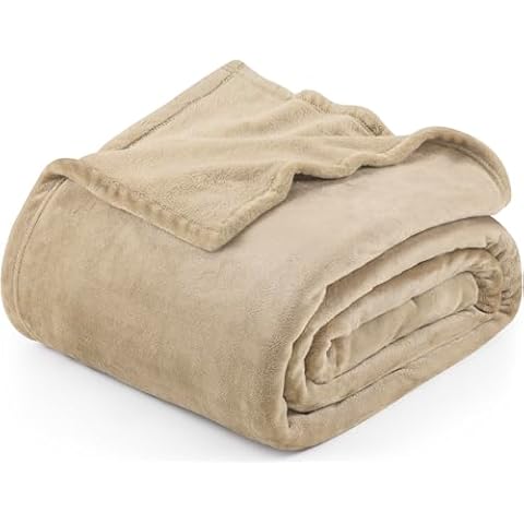 Utopia Bedding Camel Fleece Blanket Cover