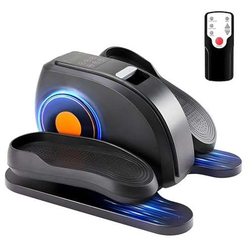 Under Desk Elliptical Machine, Elipse Leg Exerciser Electric as Seen on Tv with 12 Adjustable & Led Monitor, Leg Exerciser While Sitting for Seniors, Quiet & Portable, Fully Assembled