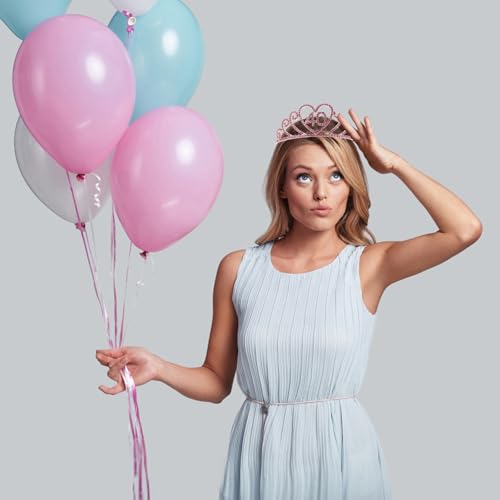 Tiara rosa de niña para fiesta y accesorio de aleación para cabello 5