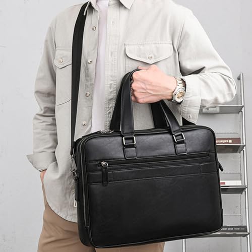 Bolso mensajero para notebook de 15.6 pulgadas en cuero portátil miniatura 4