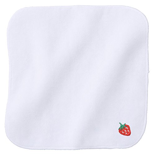 ショパン 幼稚園 小学校 お受験 8790-0005-one 今治タオル ワンポイント刺繍入りミニハンカチタオル 15×15cm いちご