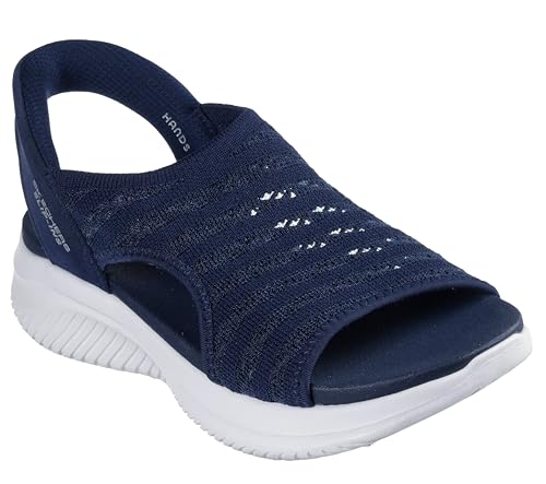Skechers Skechers Women's ULTRA FLEX 3.0 - SUN WARMTH Hands Free Slip-Ins Sandal, Navy, 10 M