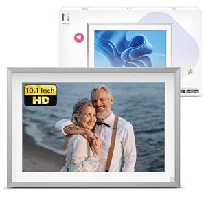 NexFoto 101 Inch Digital Picture Frame Digital Photo Frame 64GB Work with Google Photos Dual WiFi Touch Screen Bluetooth Motion Sensor Easy Share Photos Video via NexFoto App Gift for Mom Dad