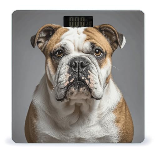 Báscula digital para baño con plataforma amplia y pantalla LCD miniatura 1
