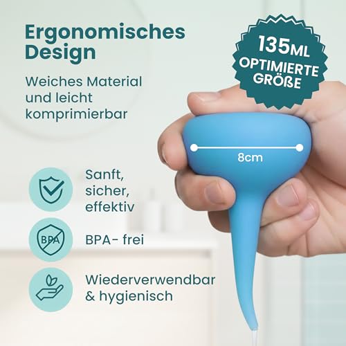 FUCHSI Ohrenreiniger Ohrenschmalz Entferner - Sicher & Einfach für Erwachsene Kinder & Babys I Wiederverwendbare Ohrenspülung Ohrendusche Ohrenreiniger Ohrenschmalz Entferner Ballonspritze Ohr Spülung