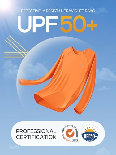 Image of IUGA Rash Guard for Women UPF 50+ SPF UV Protection Long Sleeve Workout Tops with Pockets Dry Fit Hiking Swim Shirt