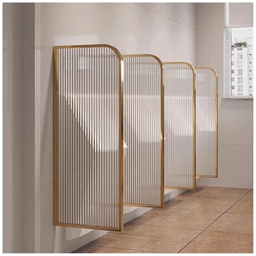 KLGFBDC Mampara divisoria de Vidrio Templado para urinarios - Pantalla de privacidad de Montaje en Pared para baños públicos, Separador para baños de Hombres - Juego de 3 Piezas para hoteles y escue
