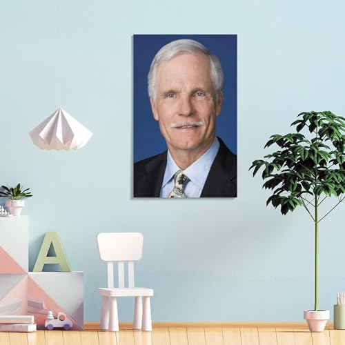Poster Ted Turner impression sur toile déco esthétique 40x60 cm - 4