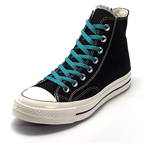Image of Shoemate Flat Solid Color 5 /16 inch Shoe Laces for Sneakers and Athletic Shoes with 4 Shoelaces Aglets
