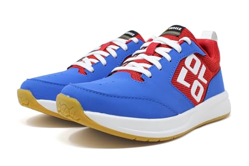 OLLO Whiz Hero High Grip Kids Shoes, Blue, 2C - Ninja, Parkour, Skateboarding, Biking, Freerunning, Obstacle Course, Light, Flexible, Ultra Traction