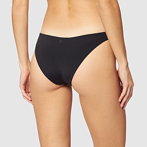 Hurley Womens Solid Moderate Bikini Bottoms, Black, Small Us #TOP1
