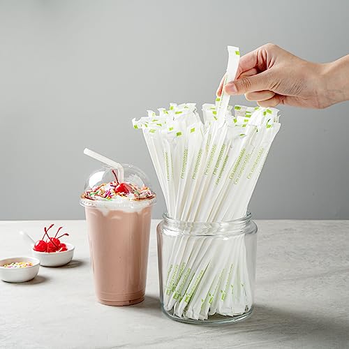 Pitillos flexibles blancos 2000 unidades 20.96 cm miniatura 6