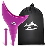 Diseño humanizado: el embudo de orina de mujer está diseñado ergonómicamente y súper compacto. Se adapta a tu piel para que no tengas que preocuparte por fugas de orina. A diferencia de otros orinales para mujeres, nuestros orinales femeninos también tienen un tubo de extensión de silicona plegable. Se puede utilizar con el embudo de orina para mujer para lograr un objetivo más preciso. Ya no tengas miedo de que la orina salpica en tus zapatos o ropa!
