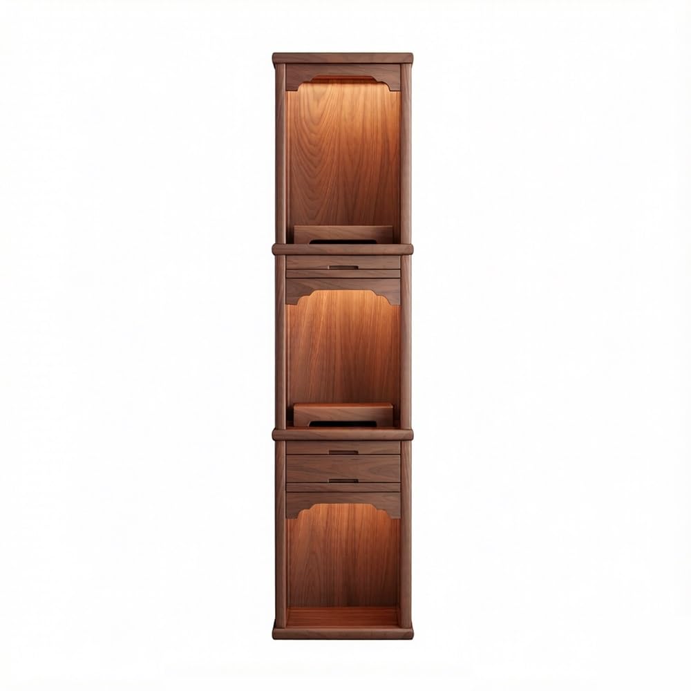 Tavolo Altare in Legno Massello 3 Strati Buddista Armadio Santuario Decor