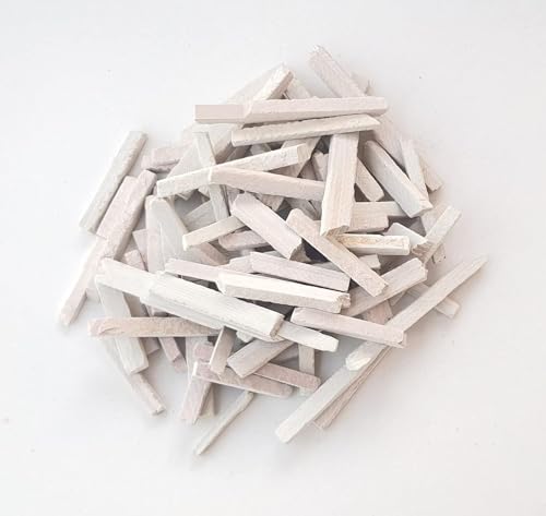 4OUR FAITH Indias Best Edible Broken Slate Pencils (500 gms)/ Broken Slate Bars White Pencils/Natural Limestone Slate Chalk Pencils/Earthy Goodies Edible Thin Slate Chalk Pencils
