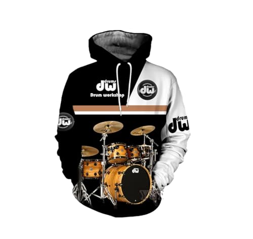 Sweat à capuche Harajuku Pearl Drum 3D pour vos sorties du printemps