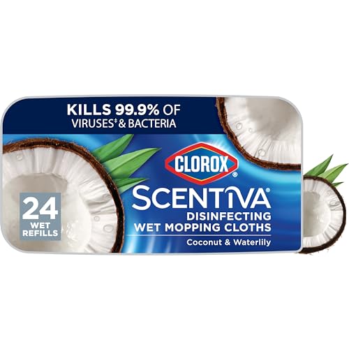 Image of Clorox - 32034 Scentiva Disinfecting Wet Mopping Cloths, White