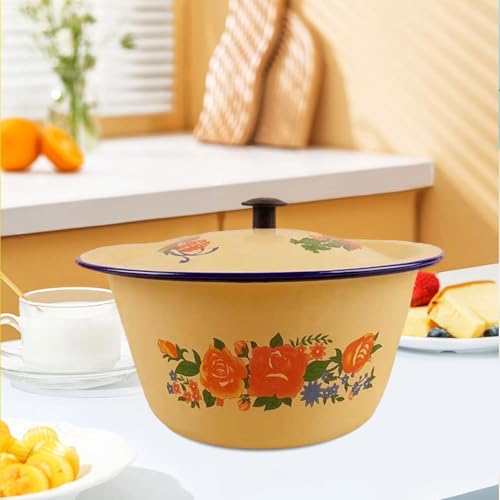 Tazón Vintage de Esmalte HouseVibe 1.45L con Tapa Redondo miniatura 6