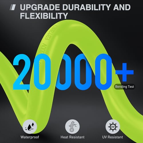 Nilight 25FT 50 Amp Generator Extension Cord 250V Heavy Duty 6/3+8/1 Gauge Pure Copper STW Wire ETL Listed 4 Prong 14-50P SS2-50R&CS6364 Suit for RV Camper Outdoor Use Bright Green by Nilight - Image 8