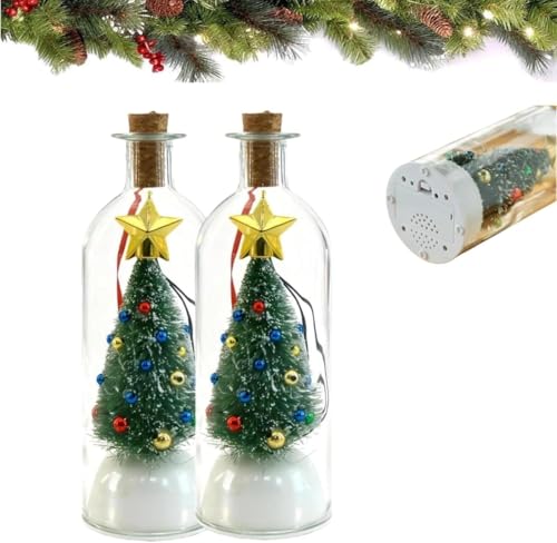 Recordable Christmas Tree Decoration in a Bottle Cork Playback for Holiday Memories