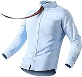 水色 竹繊維 ワイシャツ 長袖 メンズ 青 ノーアイロン 形状記憶 形態安定 Yシャツ ビジネス ストレッチ ノンアイロン カッターシャツ ブルー カラー ボタンダウン 冠婚葬祭 無地 M 首39 ブランド レギュラー フォーマル ENLISION ZL0008