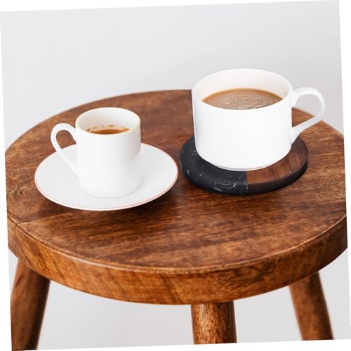 Dessous de verre bureau et table basse sous-tasse marbre bois chic
