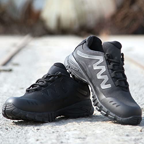 CLSQLXYJZC Lightweight Low Top Tactical Boots for Men, Comfort Durable Rubber Sole Military Work and Desert Boots, Lace-up Waterproof Breathable Military Boots2