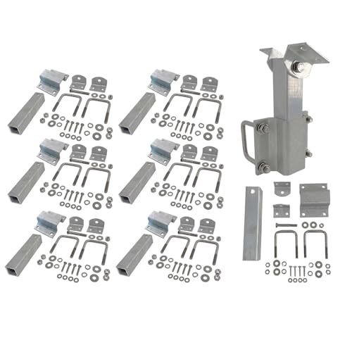 Sturdy Built (8) Ultimate Aluminum and Stainless Steel Boat Trailer Swivel Top Bunk Bracket Kit - 10 inch