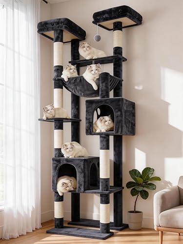 Image of Hey-brother Cat Tree Tower with Multi-Level Duty Scratching Posts, 0MPJ039G