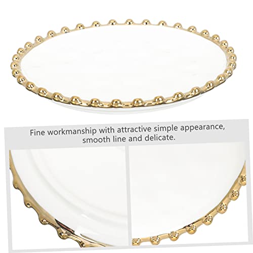 Assiette Céramique Blanche liseré d'or pour sublimer vos dîners - 7