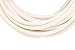 Full-grain leather cord, 3mm round white 5 yard