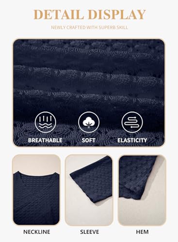 Image of Eytino Plus Size Cardigan for Women Lightweight Half Sleeve Summer Loose Kimono Cardigan Beach Cover Ups(1X-5X)