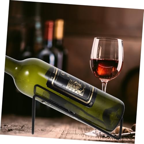 Soporte de mesa para botellas de vino de hierro minimalista 3pcs miniatura 5