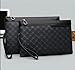 Men's Clutch Wrist Hand Grip Bag High-end Business Men's Fashion Printed Pu Large Capacity Commuter Leisure Handbag Advanced Sense (Medium)