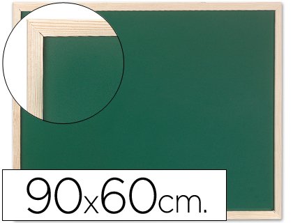 Q-Connect Pizarra Verde Marco De Madera 90X60 Sin Repisa