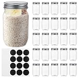 LOYORTY 30 tarros de plástico de 8 onzas con tapas de rosca, recipientes de plástico transparente, recipientes de almacenamiento vacíos recargables para miel, especias, hierbas