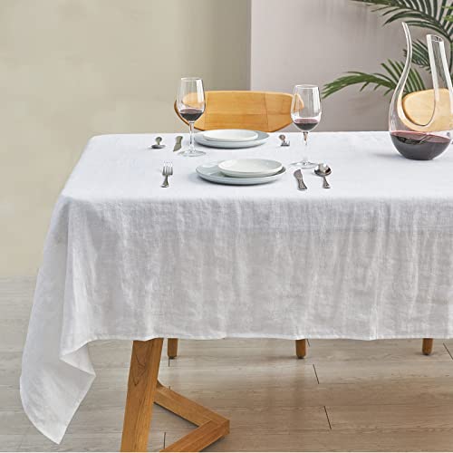 Leinen-Tischdecke, 100% Stonewashed Französische Leinen-Tischdecke für...