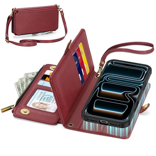 TUCCH iphone 17 Pro Ή P[X 蒠^ 2 in 1  6.3C` V_[ Xgbvt O e RFIDubLO 9J[h|Pbg t@Xi[ | ΂ߊ| X^h@\ PU Ռz (2