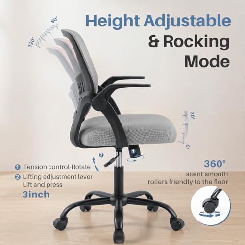 Image of DUMOS Home Office Chair, Computer Desk Chair, Lumbar Support