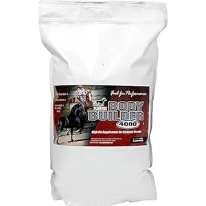Body Builder 4000, Horse Weight Gain Supplement, High Fat and Energy Horse Weight Builder with Body Conditioning Horse Vitamins, Improves Hoof Quality – 12lb Bag