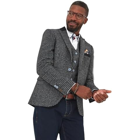 Joe Browns Men's Grey Cross Check Blazer Cover