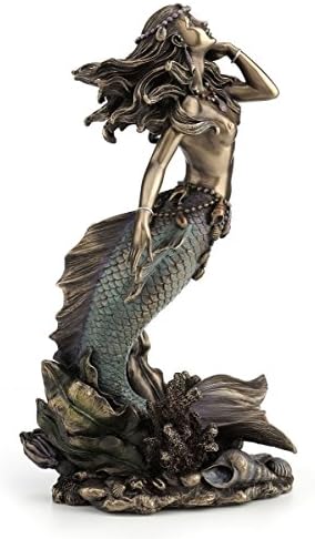 JFSM INC Beautiful Mermaid Rising from Sea Statue Sculpture